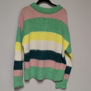 a new day Multicolor Striped Crew Neck Sweater